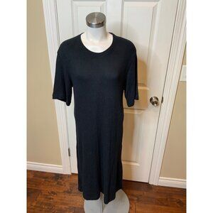 Calme Johnny Was Black Short Sleeve Sweater Dress, Size S